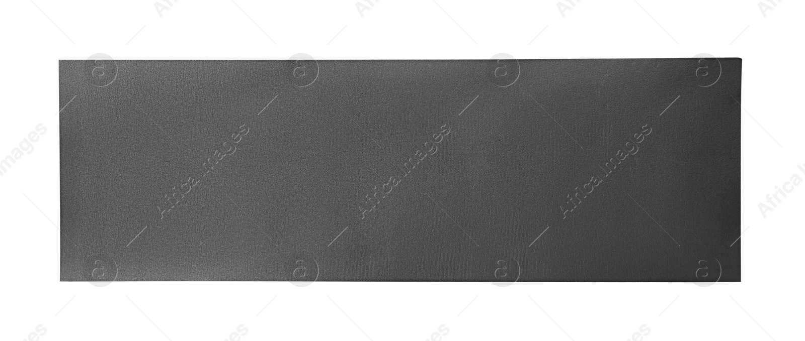 Photo of Grey camping mat isolated on white, top view