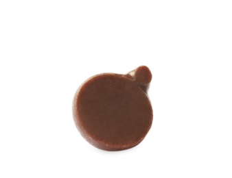 Photo of Delicious chocolate chip on white background