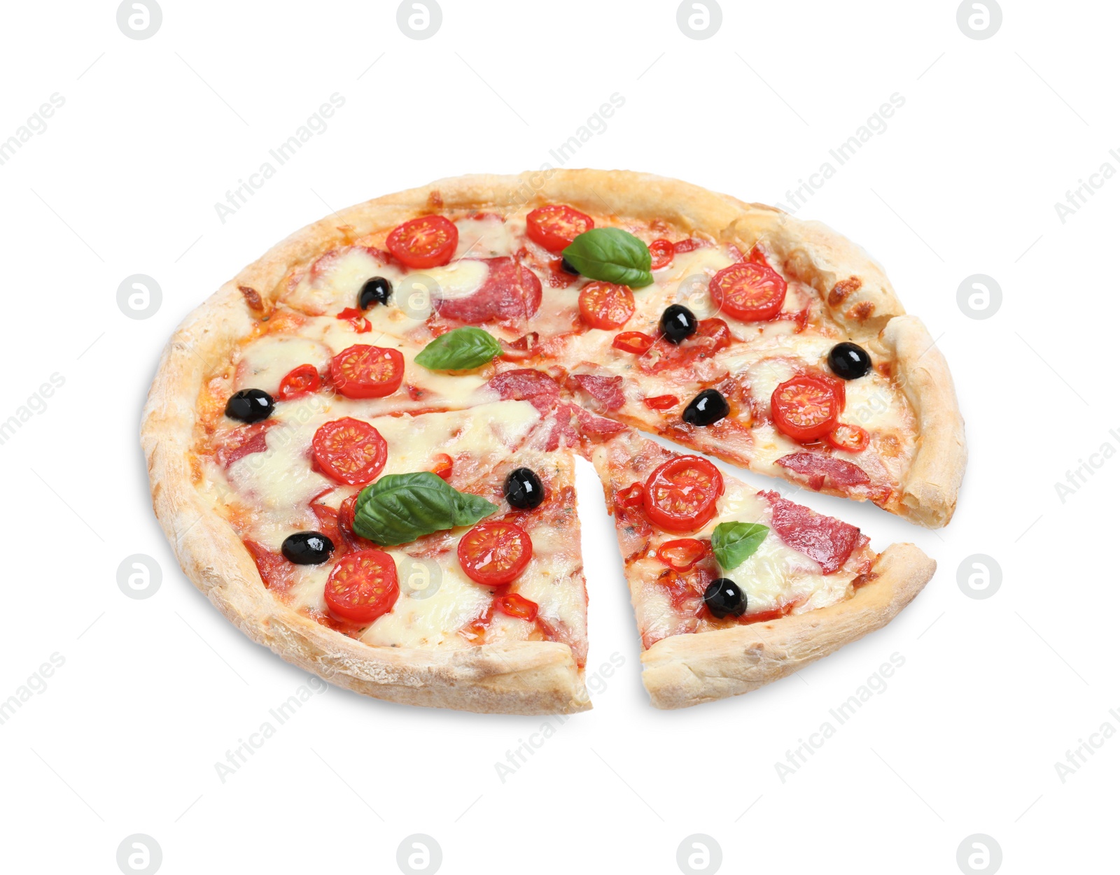 Photo of Hot delicious pizza Diablo isolated on white