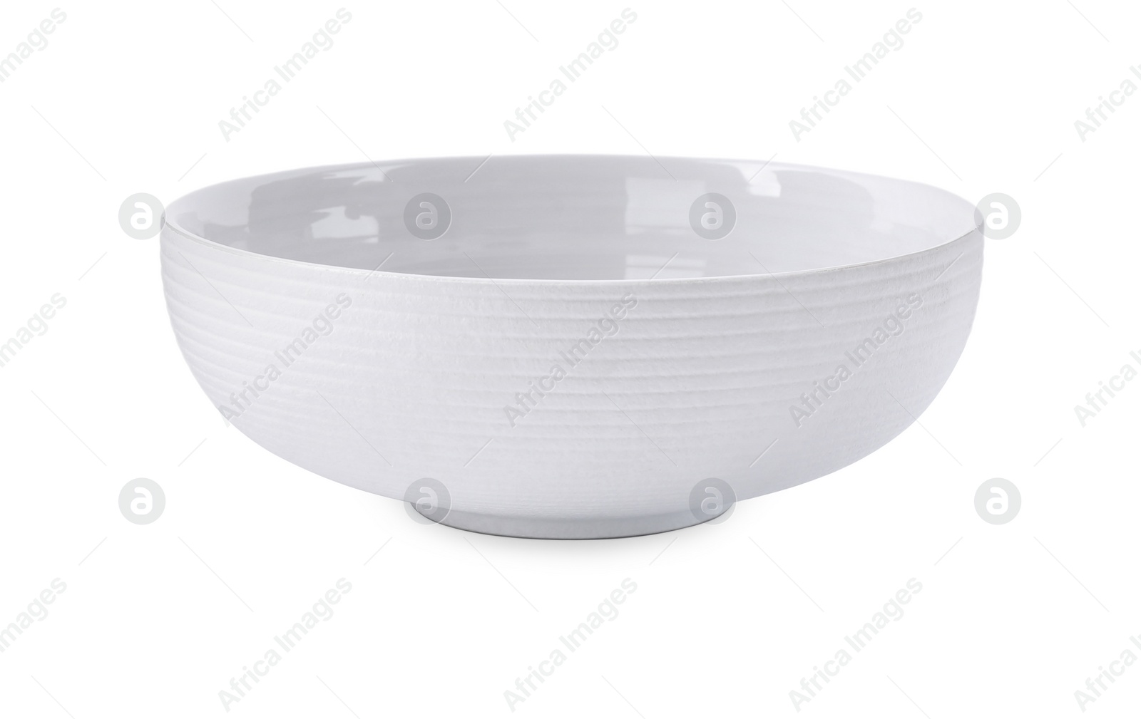 Photo of Clean empty ceramic bowl isolated on white