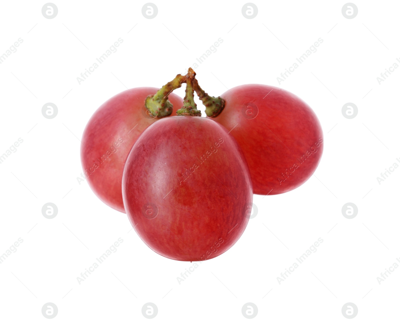 Photo of Delicious ripe red grapes isolated on white