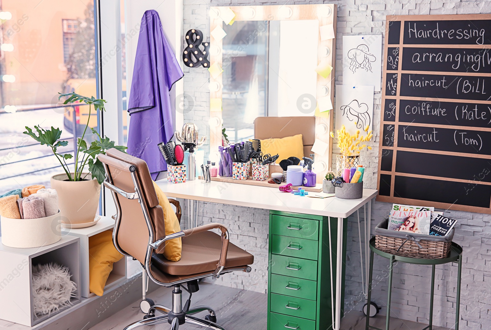 Photo of Hairdresser's workplace in salon