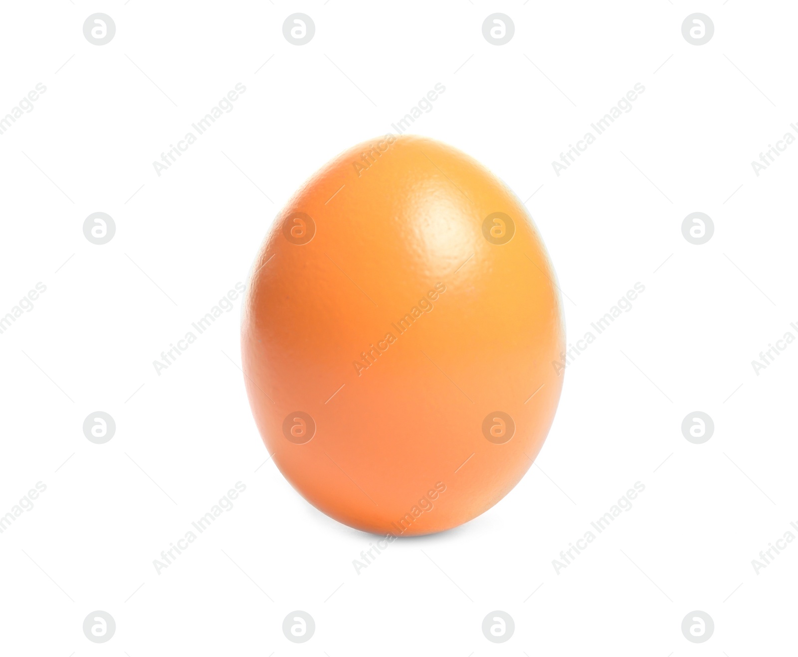 Photo of Orange egg for Easter celebration isolated on white