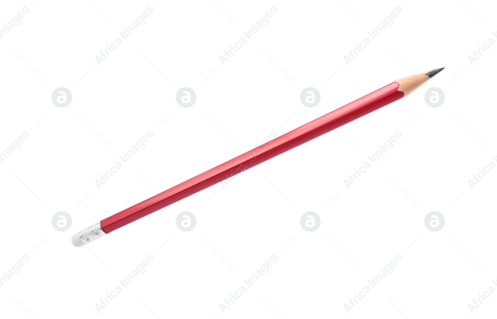 Photo of One sharp graphite pencil isolated on white