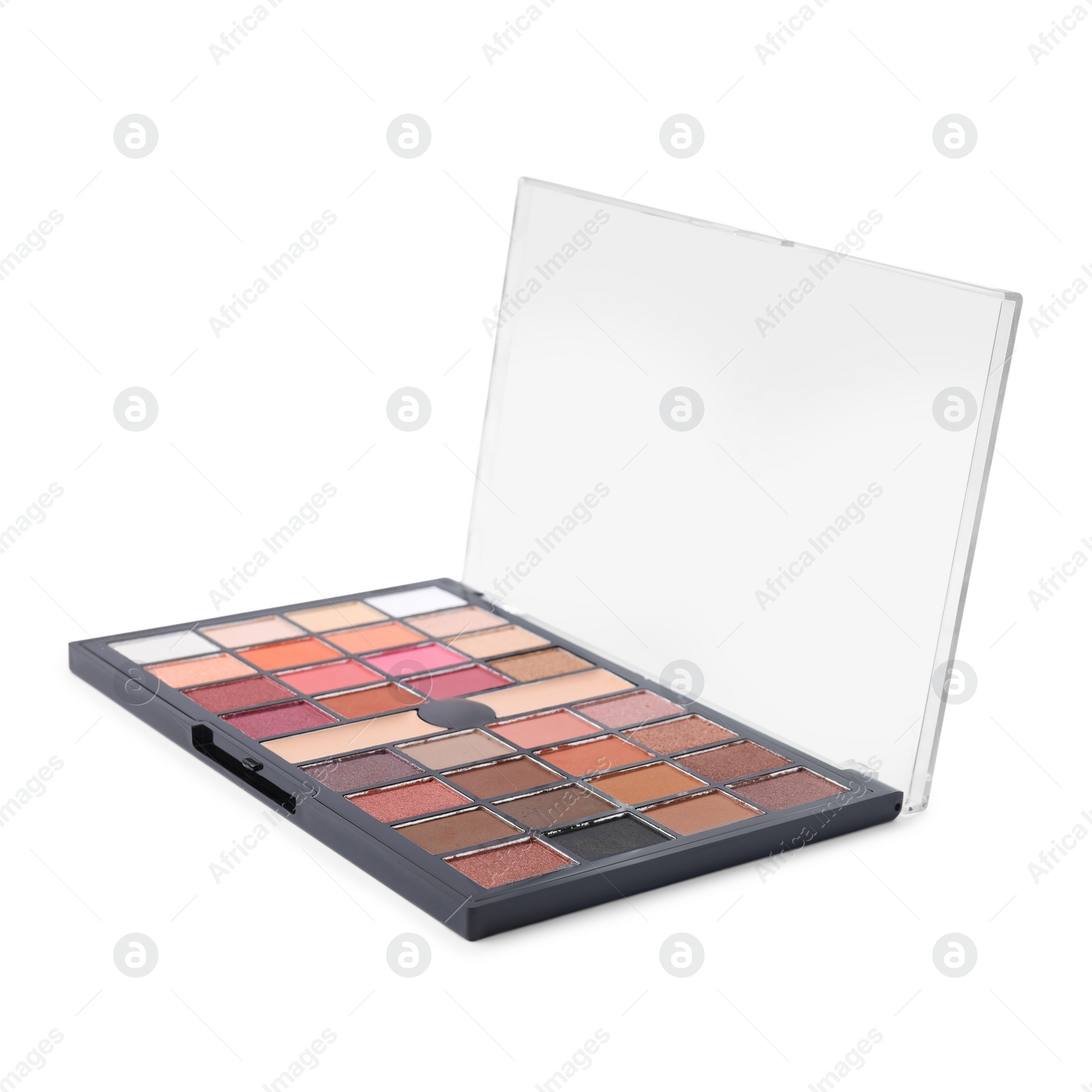 Photo of Beautiful eye shadow palette isolated on white