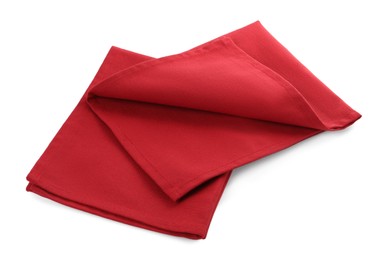 Photo of Fabric napkins for table setting on white background