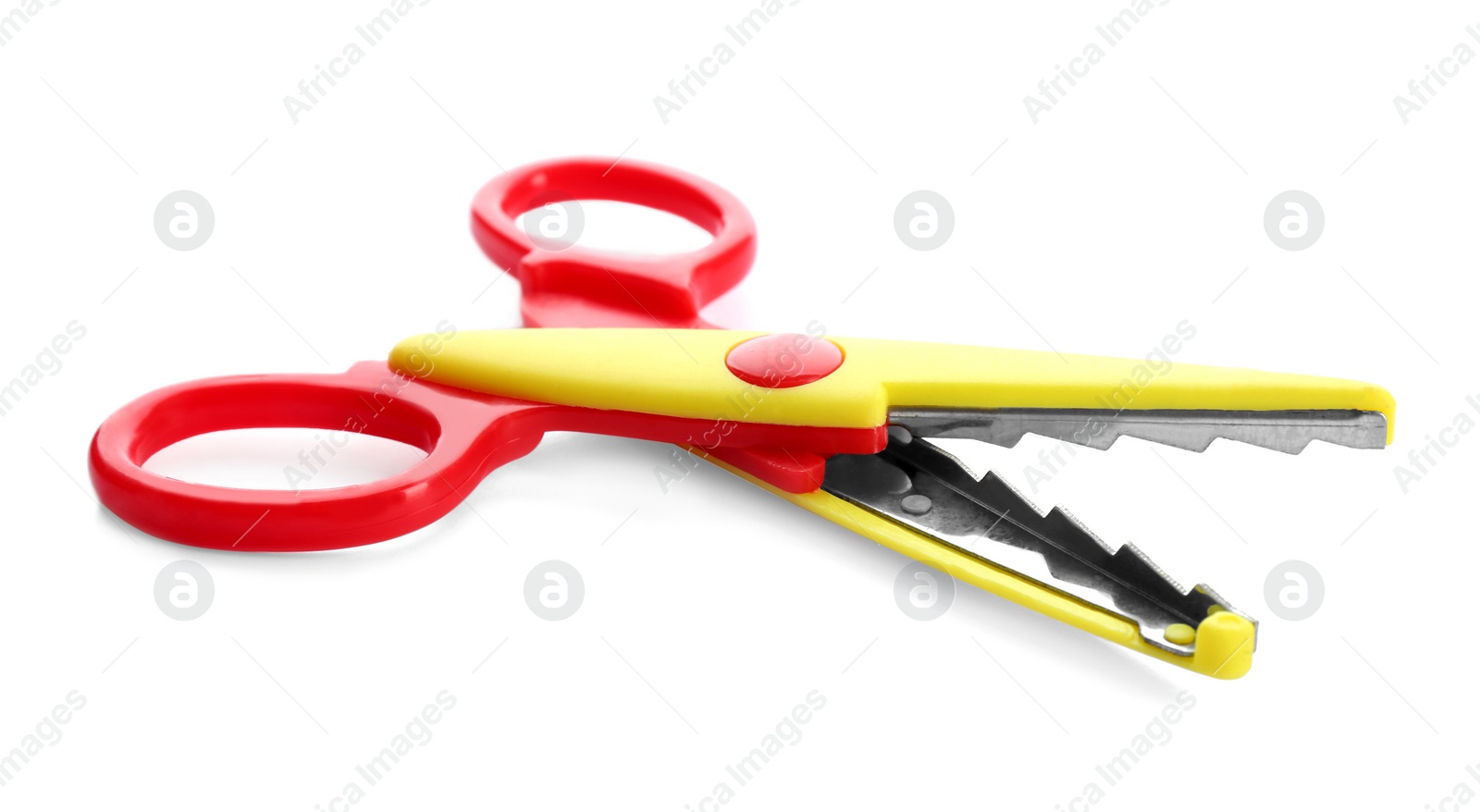 Photo of Pair of craft scissors on white background