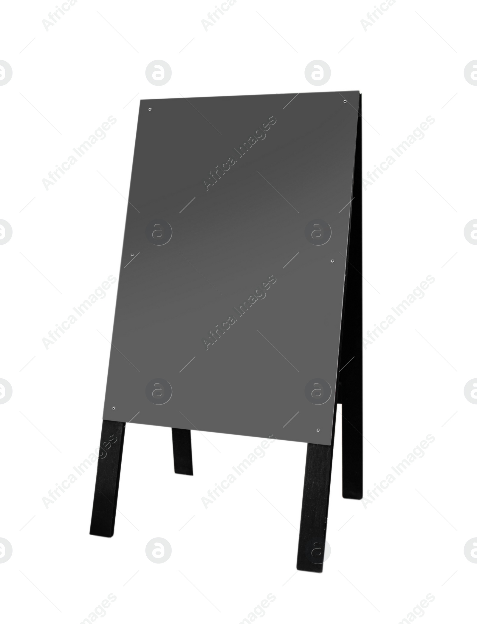 Image of Blank advertising A-board on white background. Mockup for design