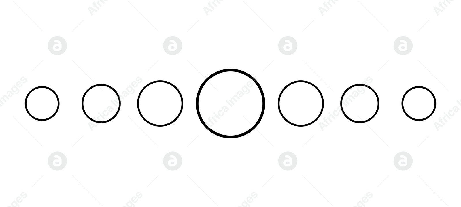 Image of Circles on white background, illustration. Banner design