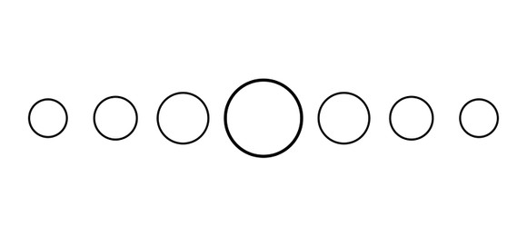 Image of Circles on white background, illustration. Banner design