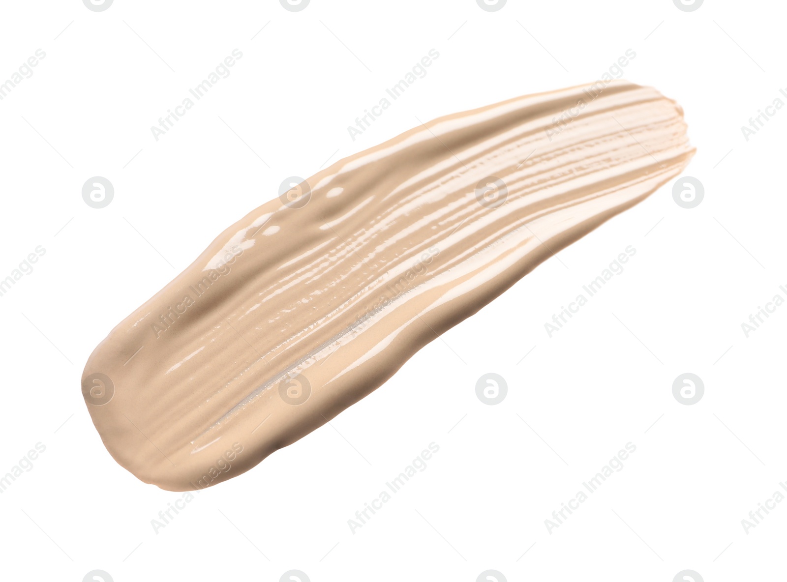 Photo of Swatch of liquid skin foundation isolated on white, top view