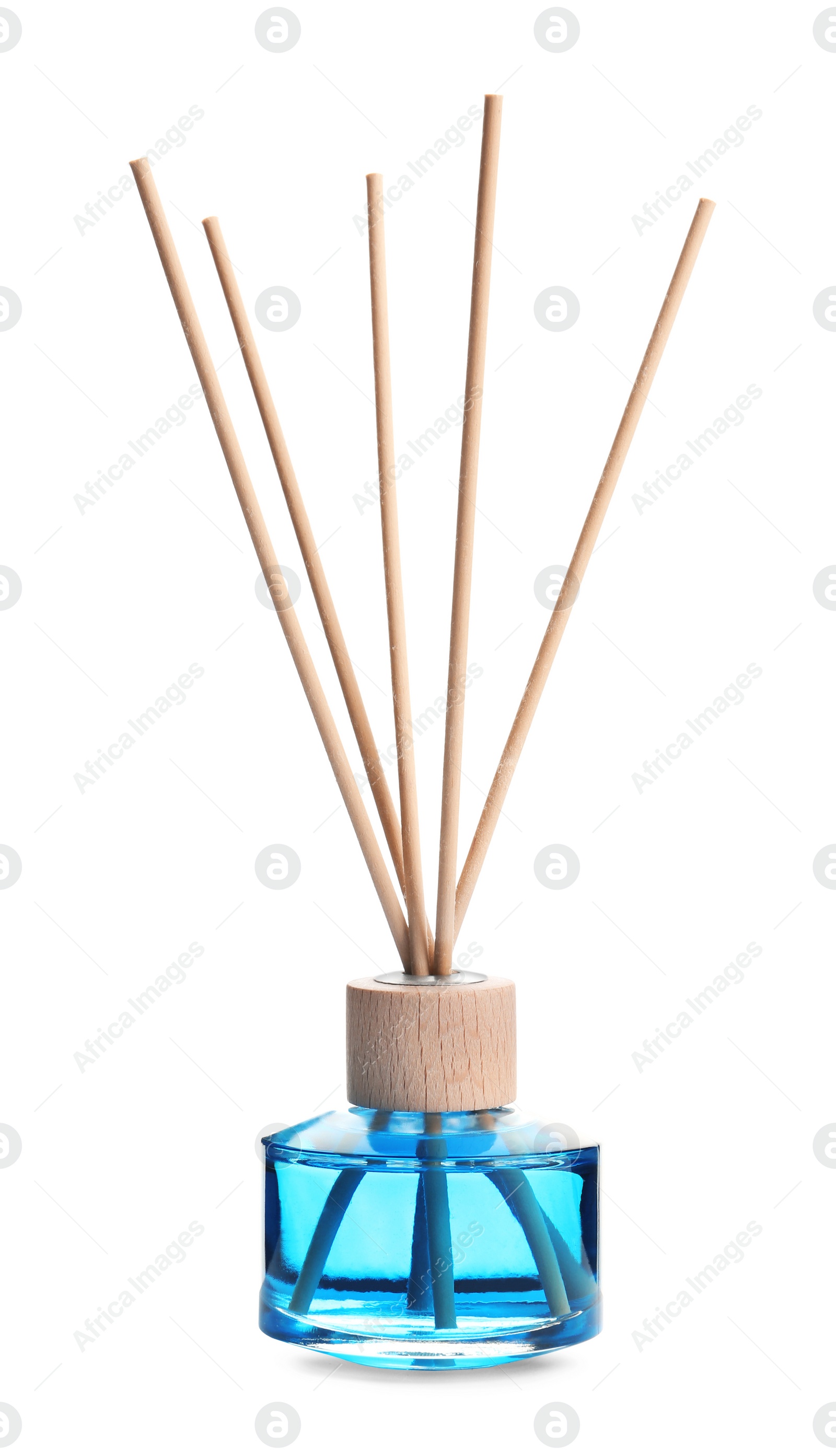 Photo of New reed air freshener on white background