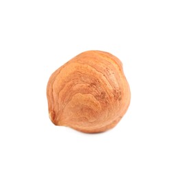 Photo of Tasty organic hazelnut on white background. Healthy snack