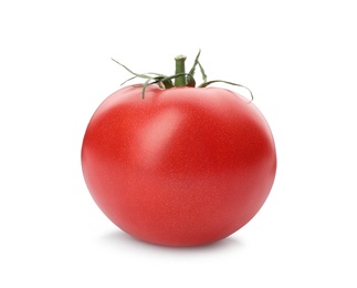 Photo of Fresh ripe red tomato isolated on white