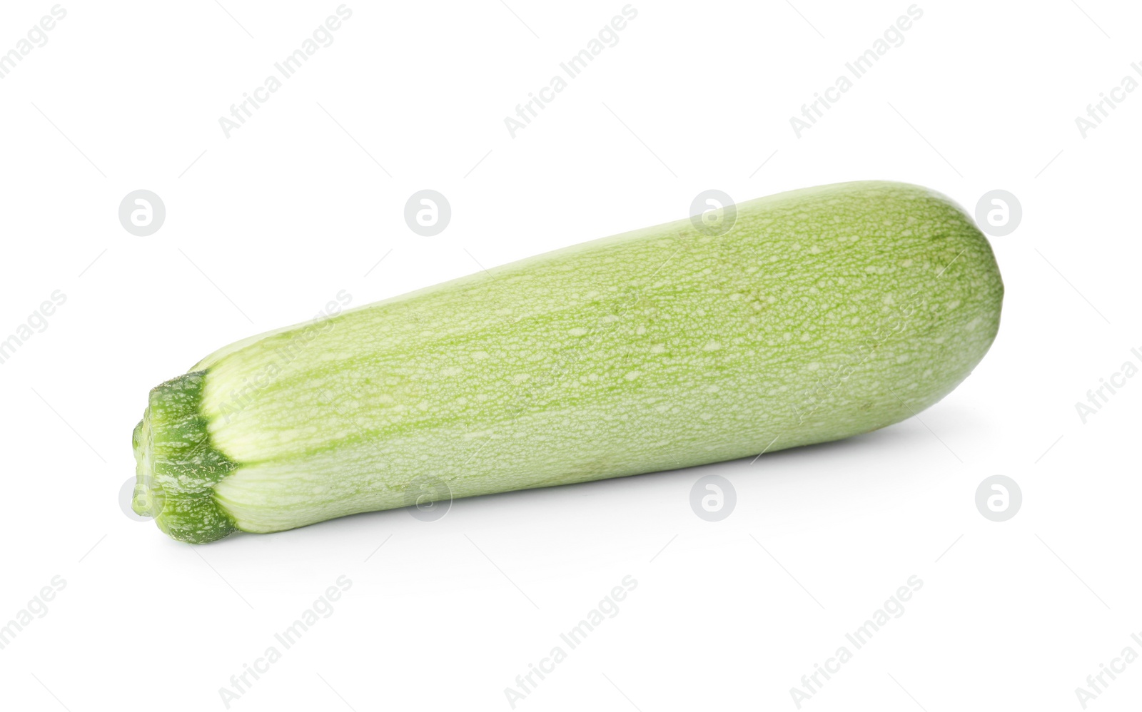 Photo of Raw green ripe zucchini isolated on white