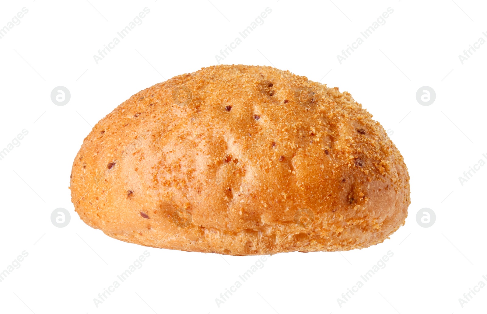 Photo of One fresh burger bun isolated on white