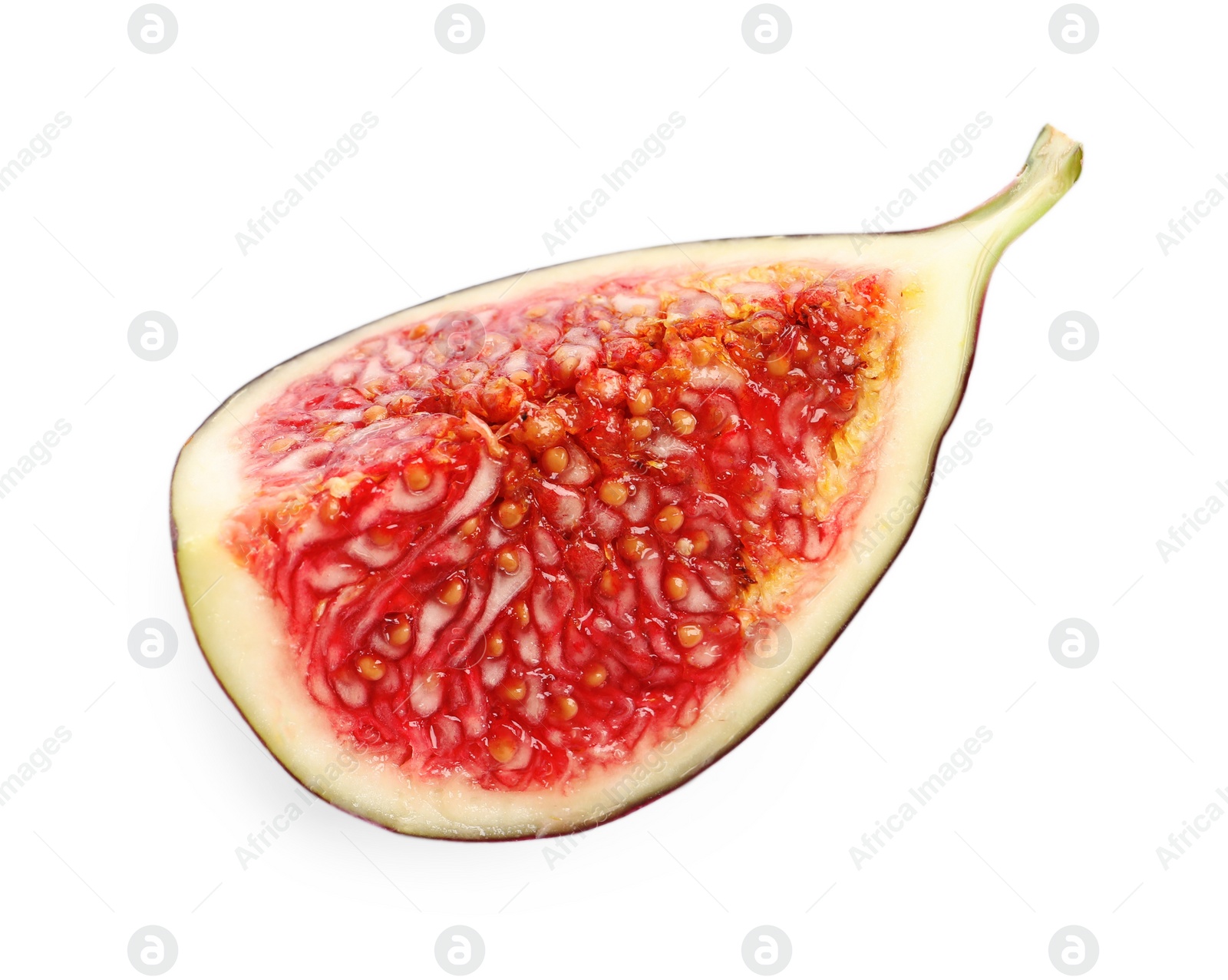 Photo of Piece of fresh fig isolated on white