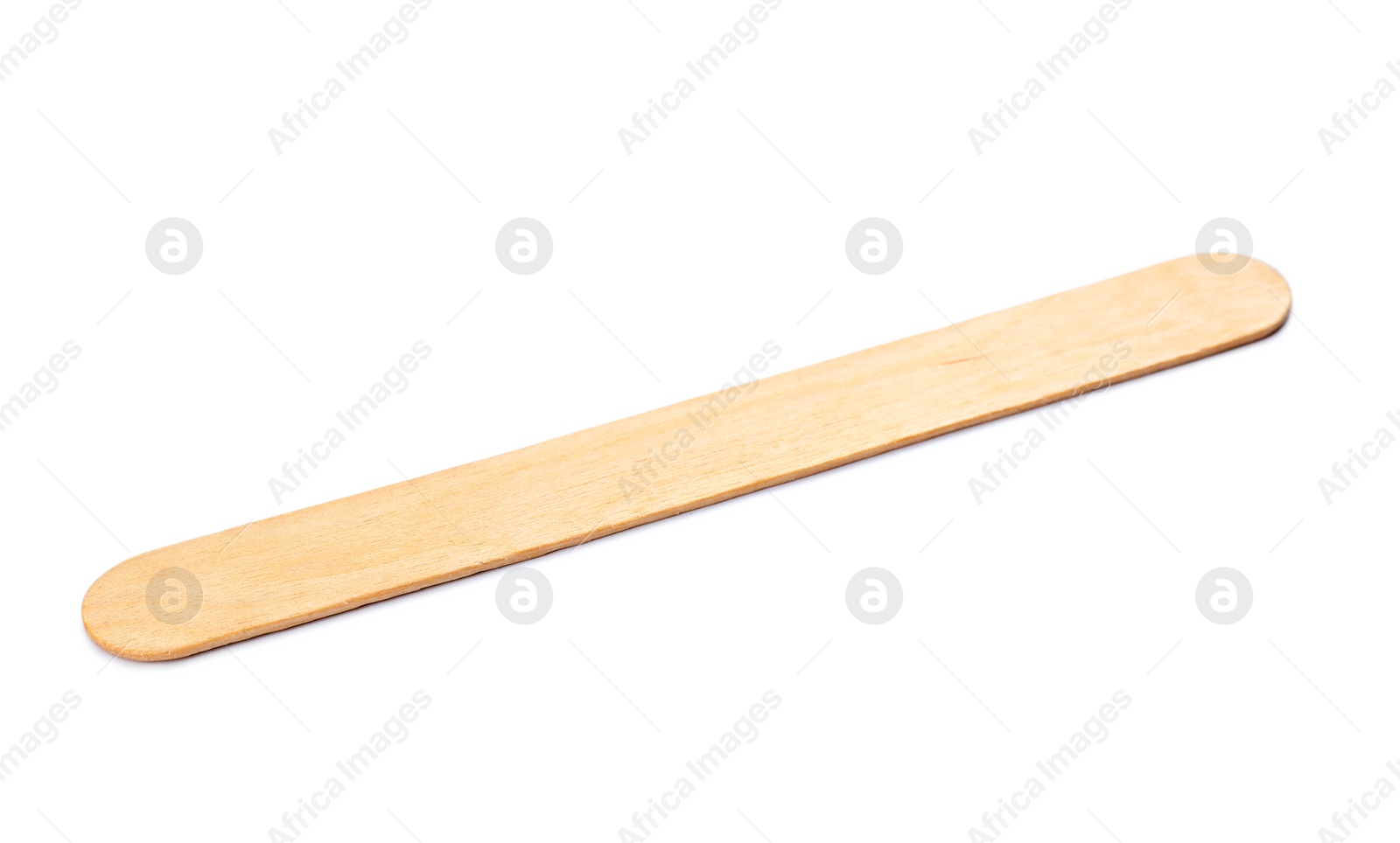 Photo of Tongue depressor on white background. Medical tool