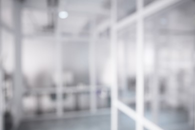 Image of Office interior. Blurred view of comfortable workspace