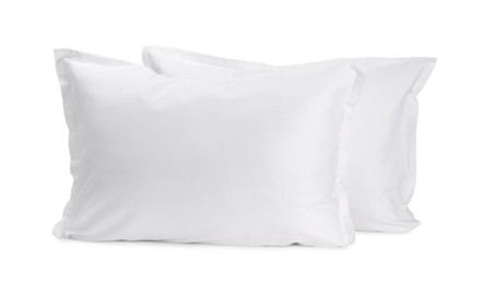 Photo of Two new soft pillows isolated on white