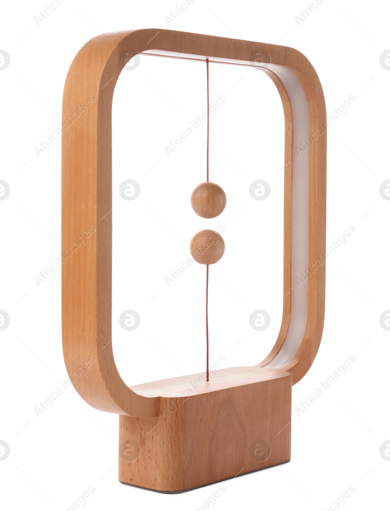 Photo of Modern lamp on white background. Idea for interior design