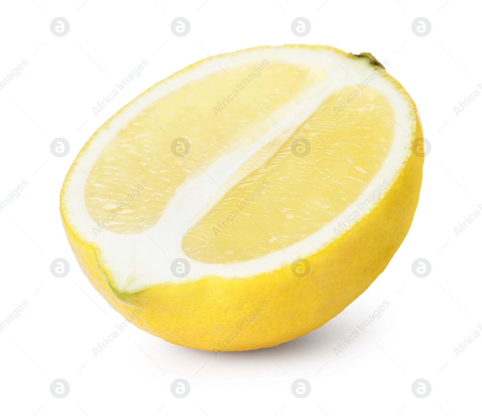 Photo of Half of fresh lemon isolated on white