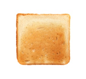 Slice of delicious toasted bread isolated on white