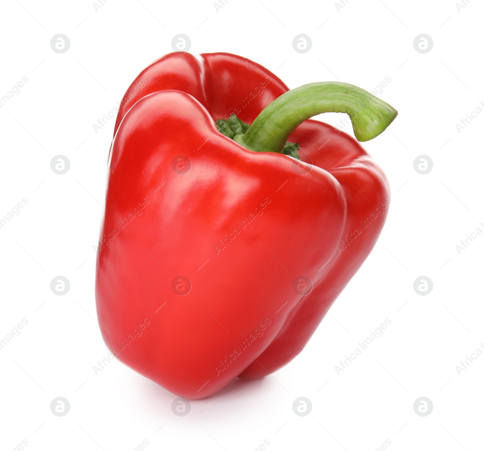 Photo of Raw ripe paprika pepper on white background