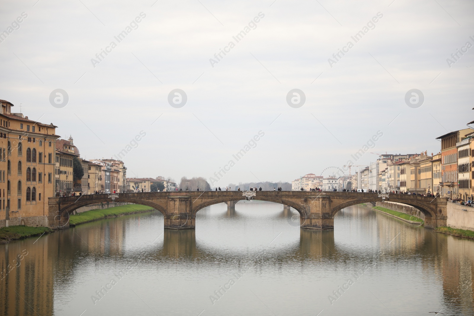 Photo of Picturesque view of city with bridge and river