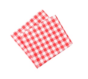 Fabric napkin for table setting on white background