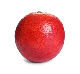 Photo of Whole ripe red orange isolated on white