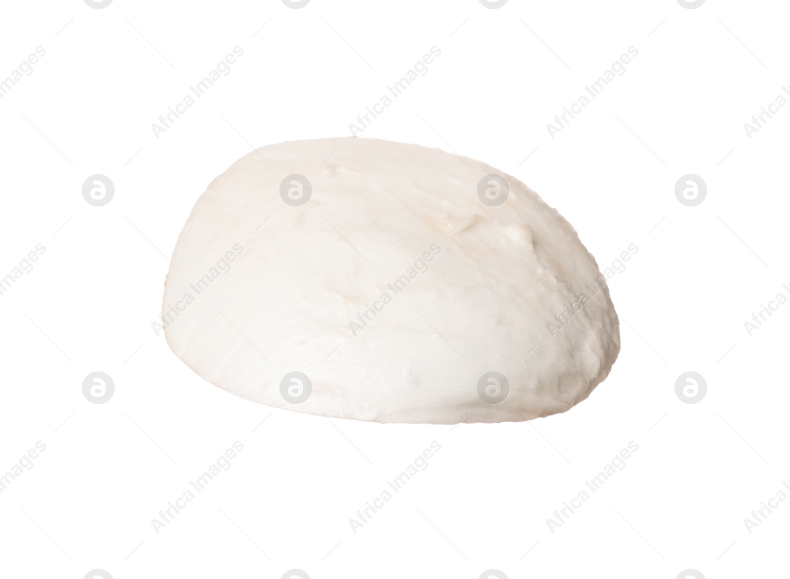 Photo of Slice of mozzarella cheese isolated on white