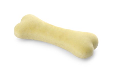 Bone shaped dog cookie isolated on white