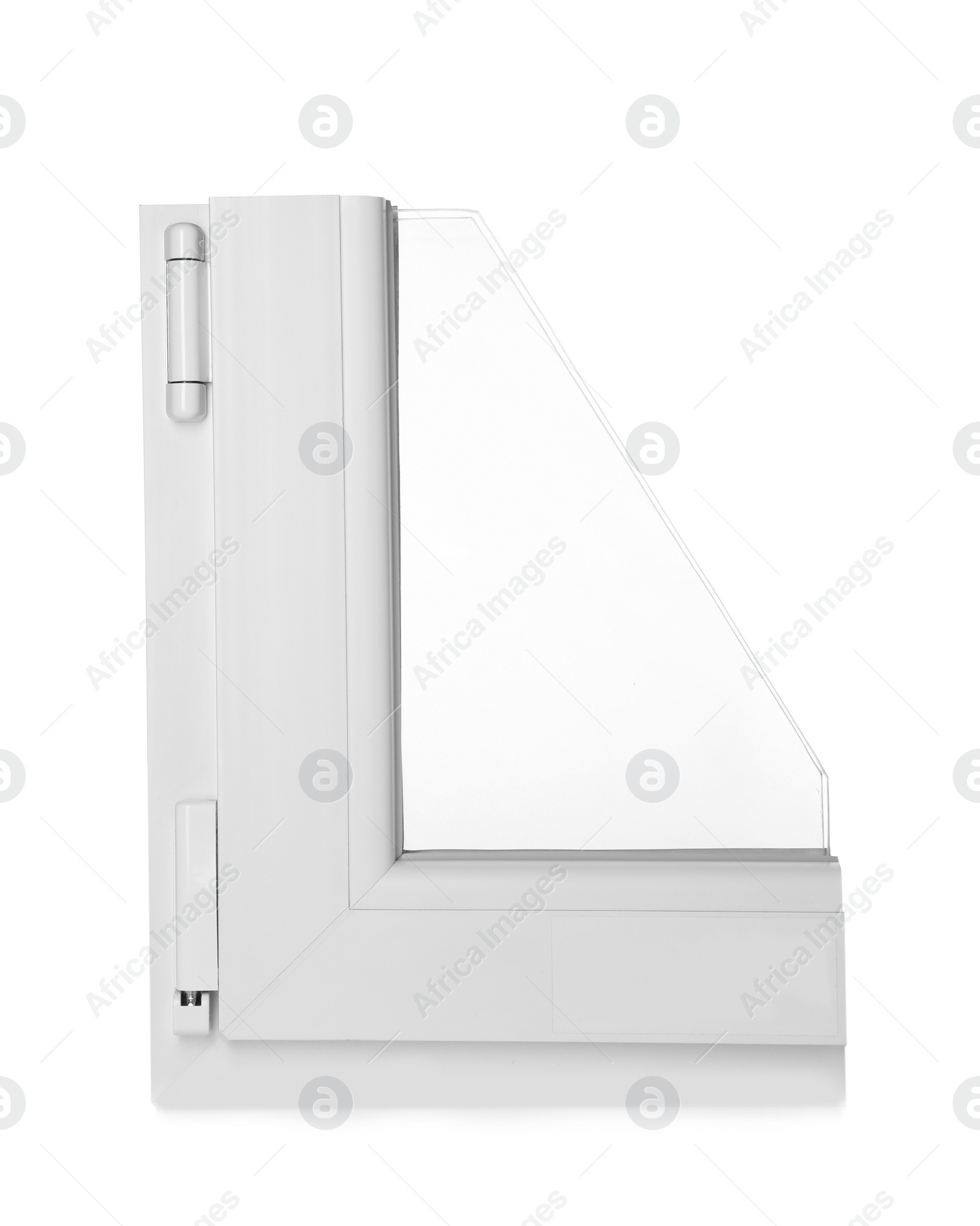 Photo of Sample of modern window profile on white background