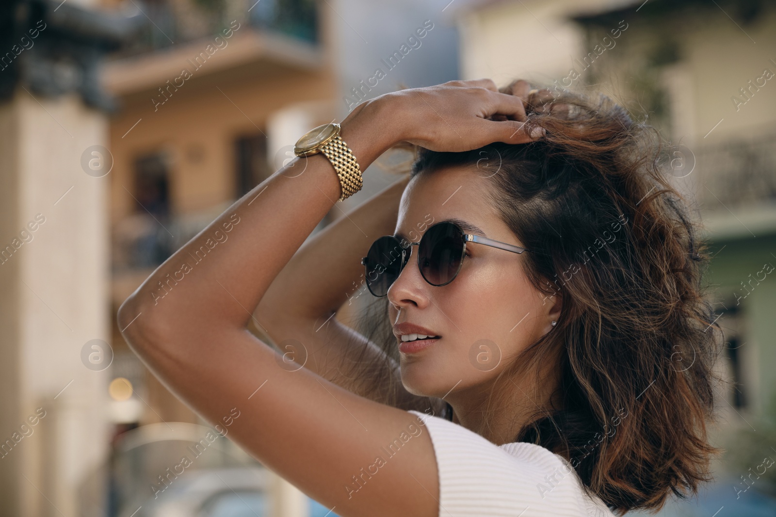 Photo of Portrait of beautiful young woman outdoors on summer day