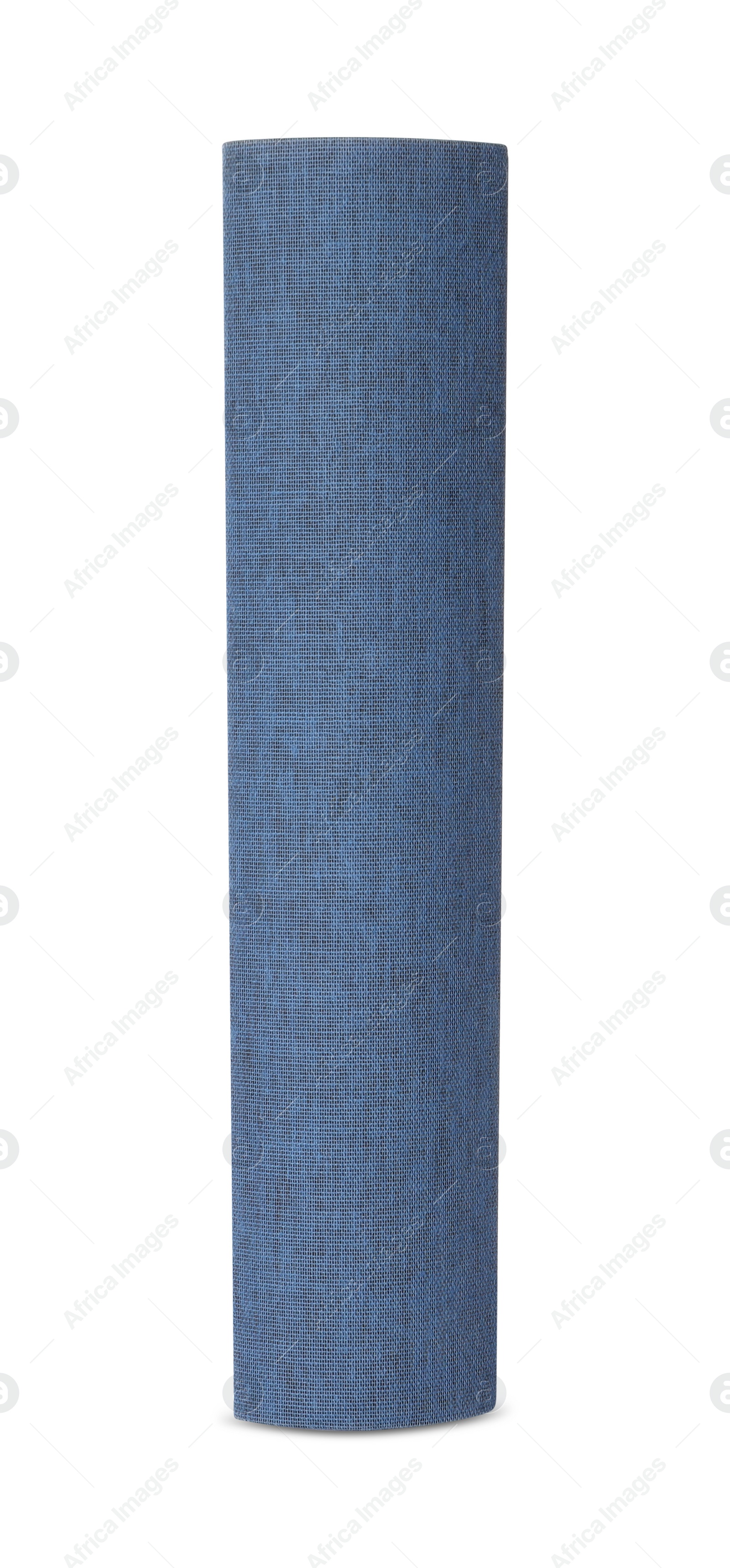 Photo of Closed book with light blue cover isolated on white