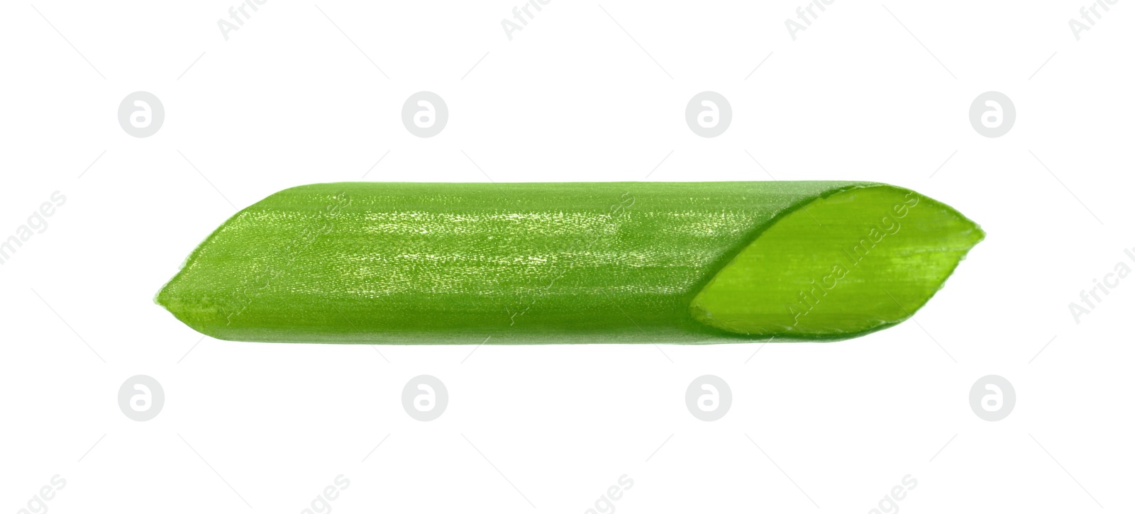 Photo of Piece of fresh green onion isolated on white