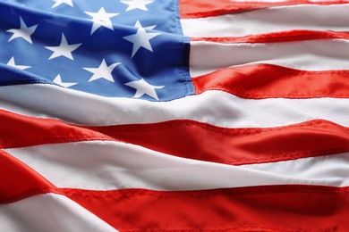 National flag of America as background, closeup