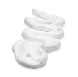 Photo of Smear of shaving foam isolated on white