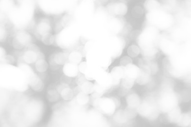 Image of Blurred view of white background with bokeh effect