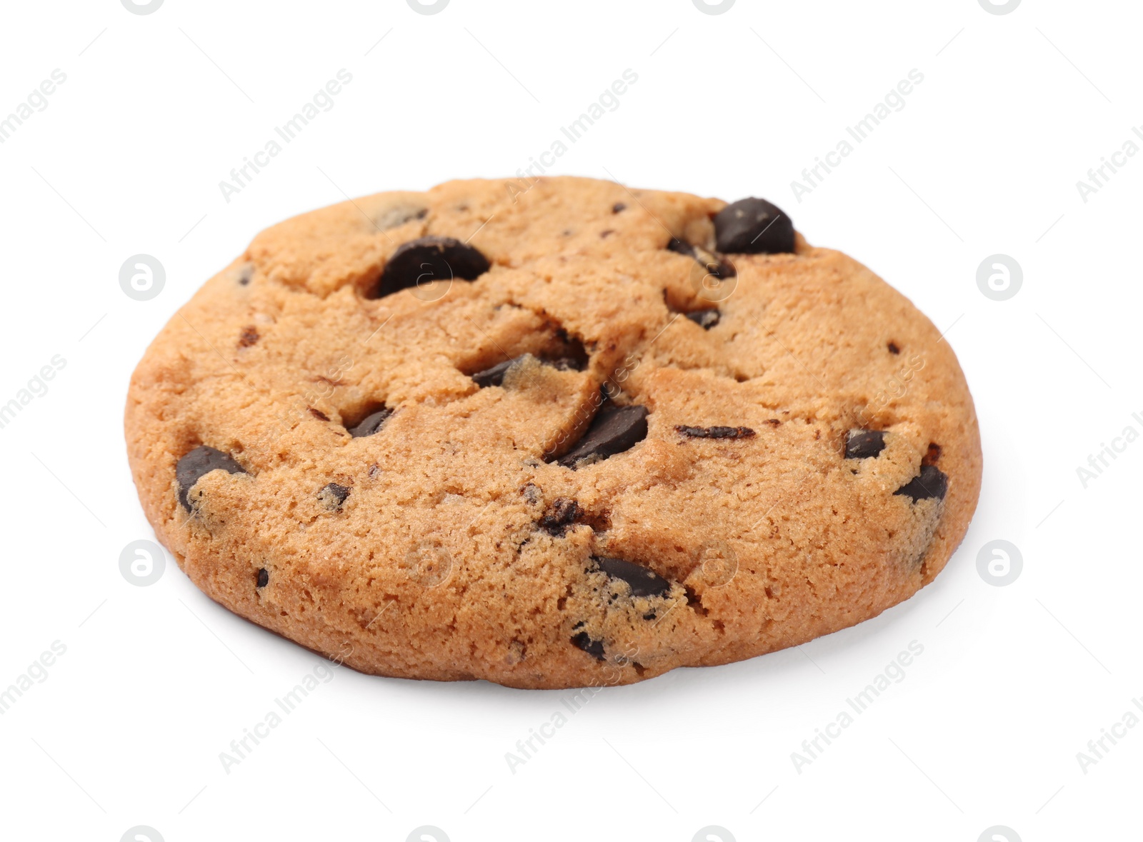 Photo of Delicious chocolate chip cookie isolated on white