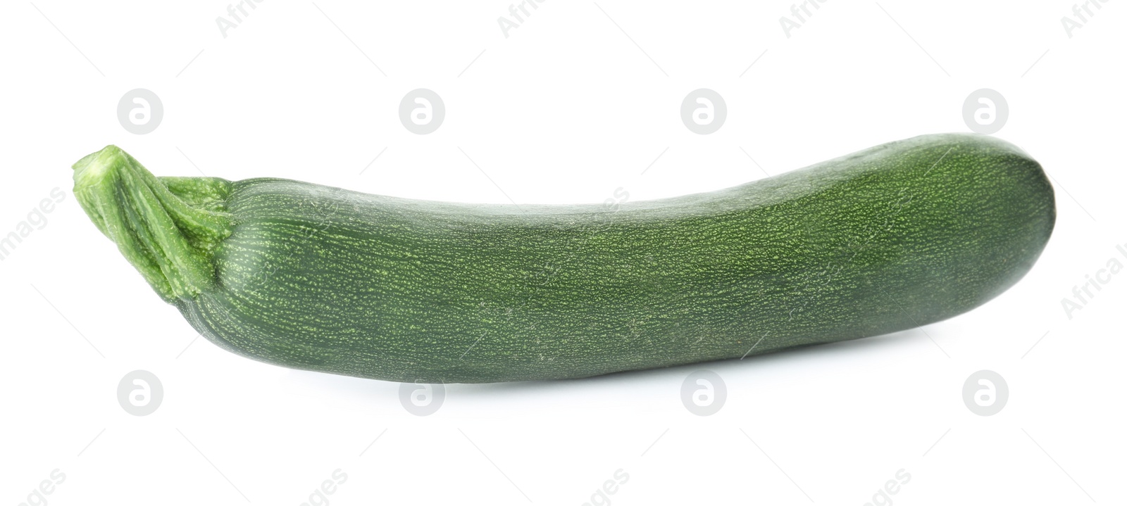 Photo of Raw green ripe zucchini isolated on white