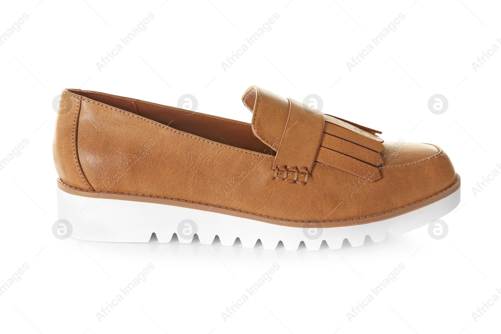 Photo of Female shoe on white background