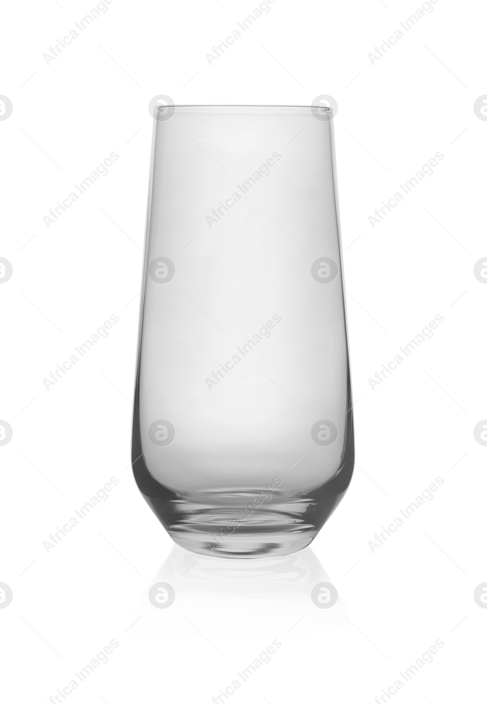 Photo of Clean empty high glass isolated on white