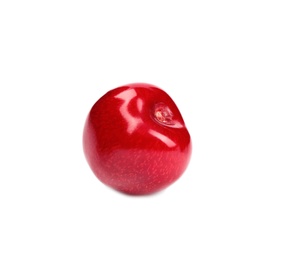 Delicious ripe sweet cherry on white background