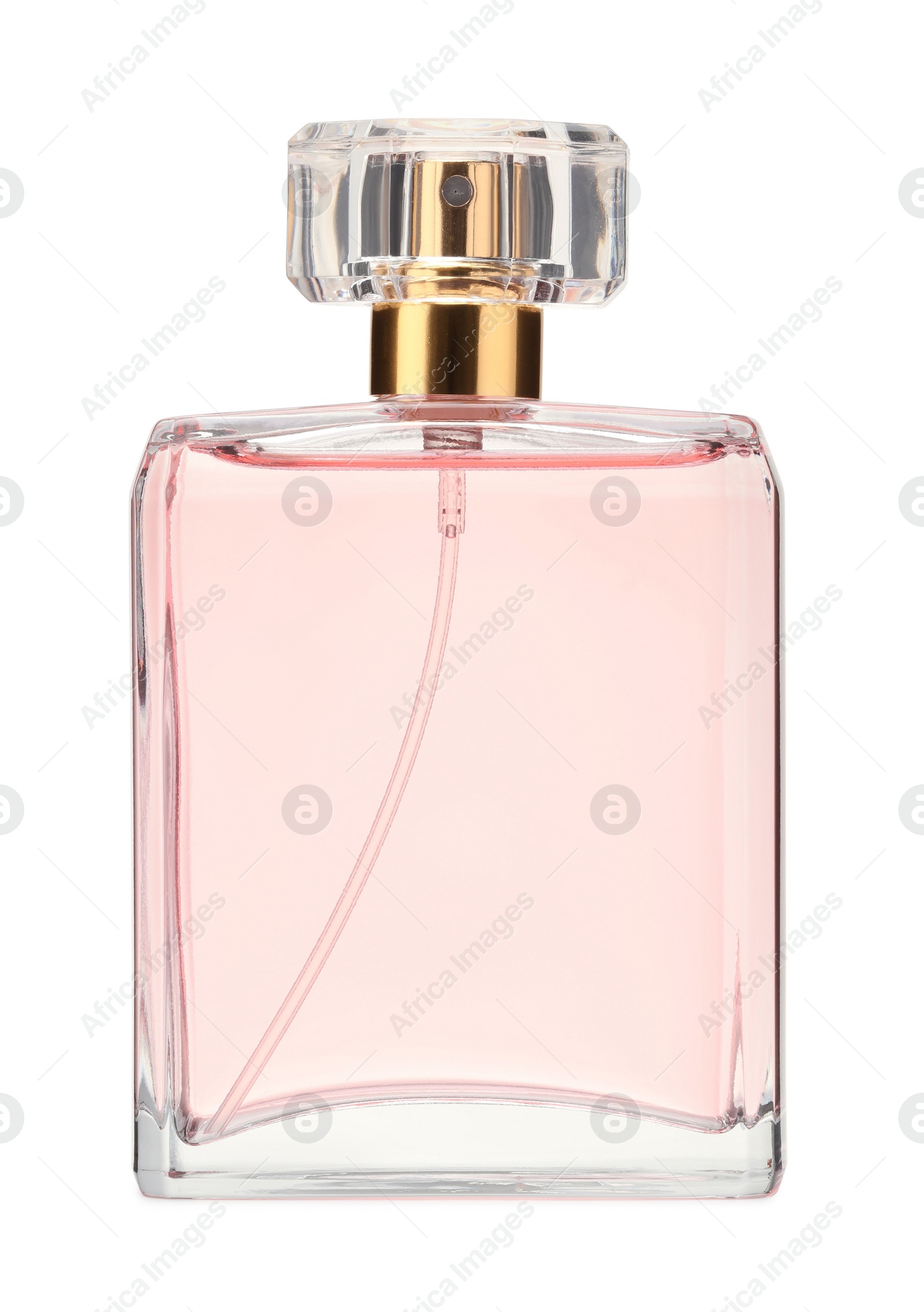 Photo of Luxury perfume in bottle isolated on white