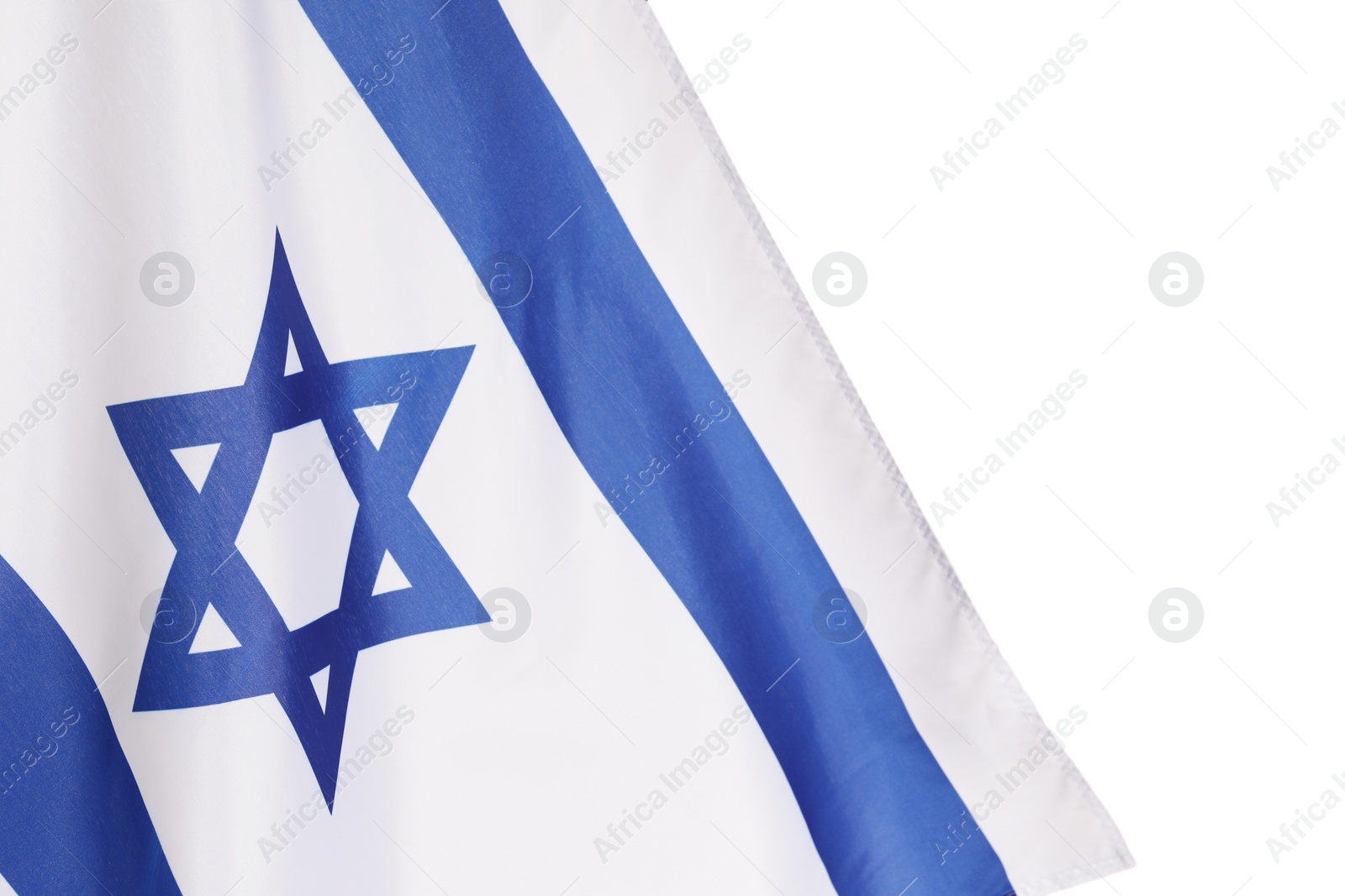 Photo of Flag of Israel isolated on white. National symbol