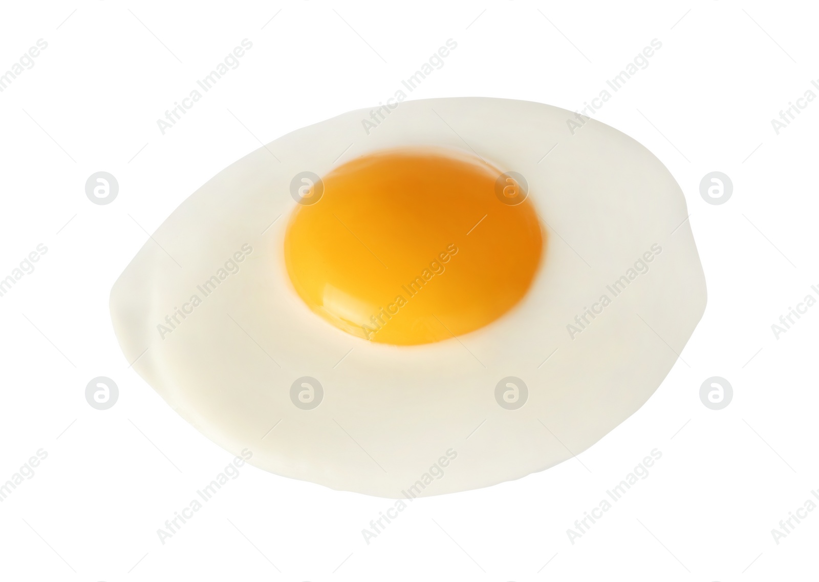 Photo of Tasty fried chicken egg isolated on white