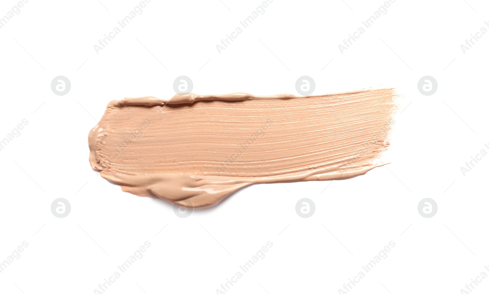 Photo of Smear of skin foundation isolated on white, top view