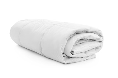 New soft folded blanket isolated on white